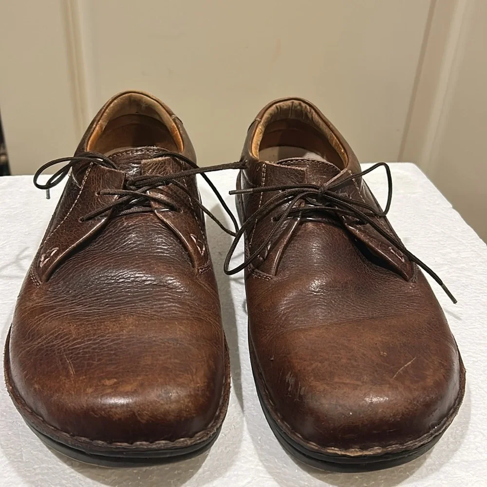Birkenstock Footprints Men's Brown Leather Lace Up Oxford Shoes Size 10 (43)